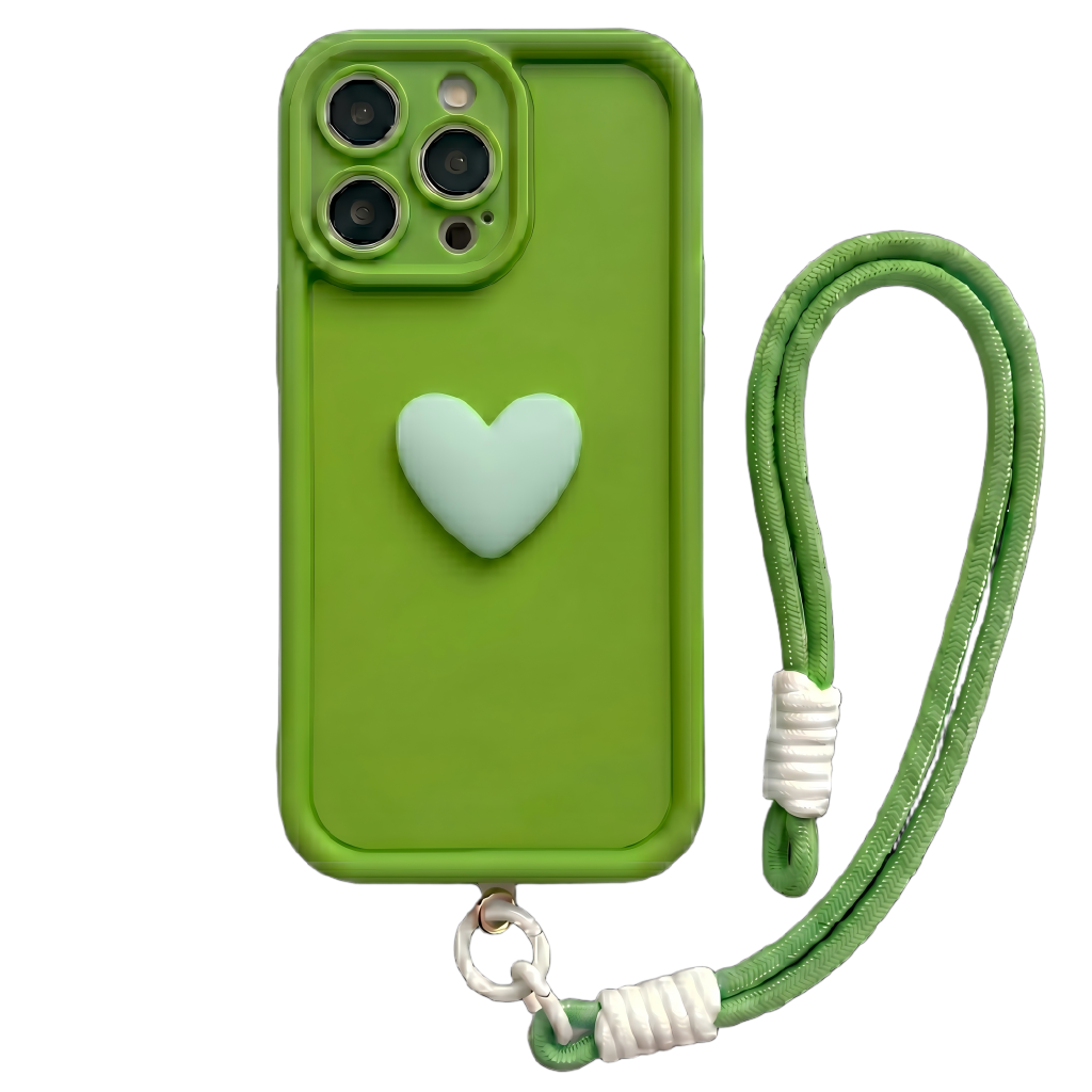 Personalized Name Macaron Series: Fashionable 3D Sweet Heart Case