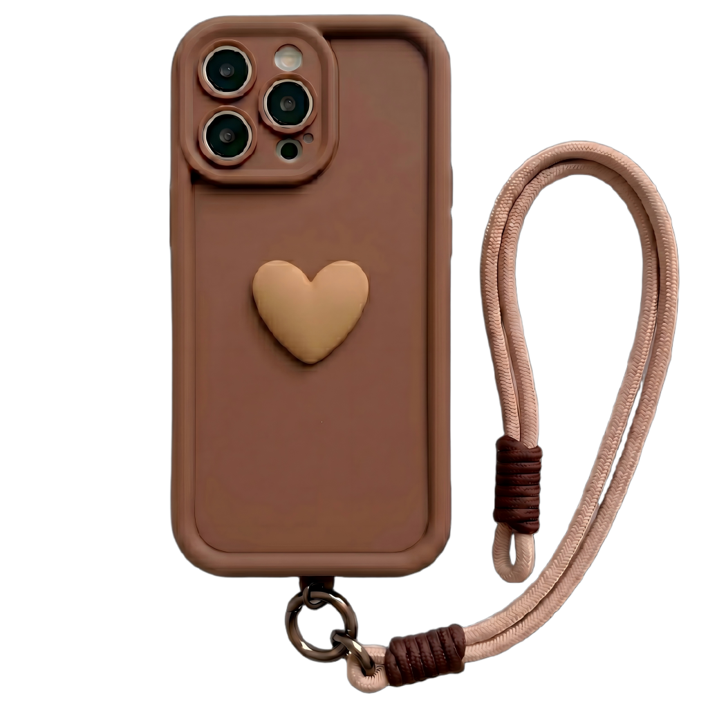 Personalized Name Macaron Series: Fashionable 3D Sweet Heart Case