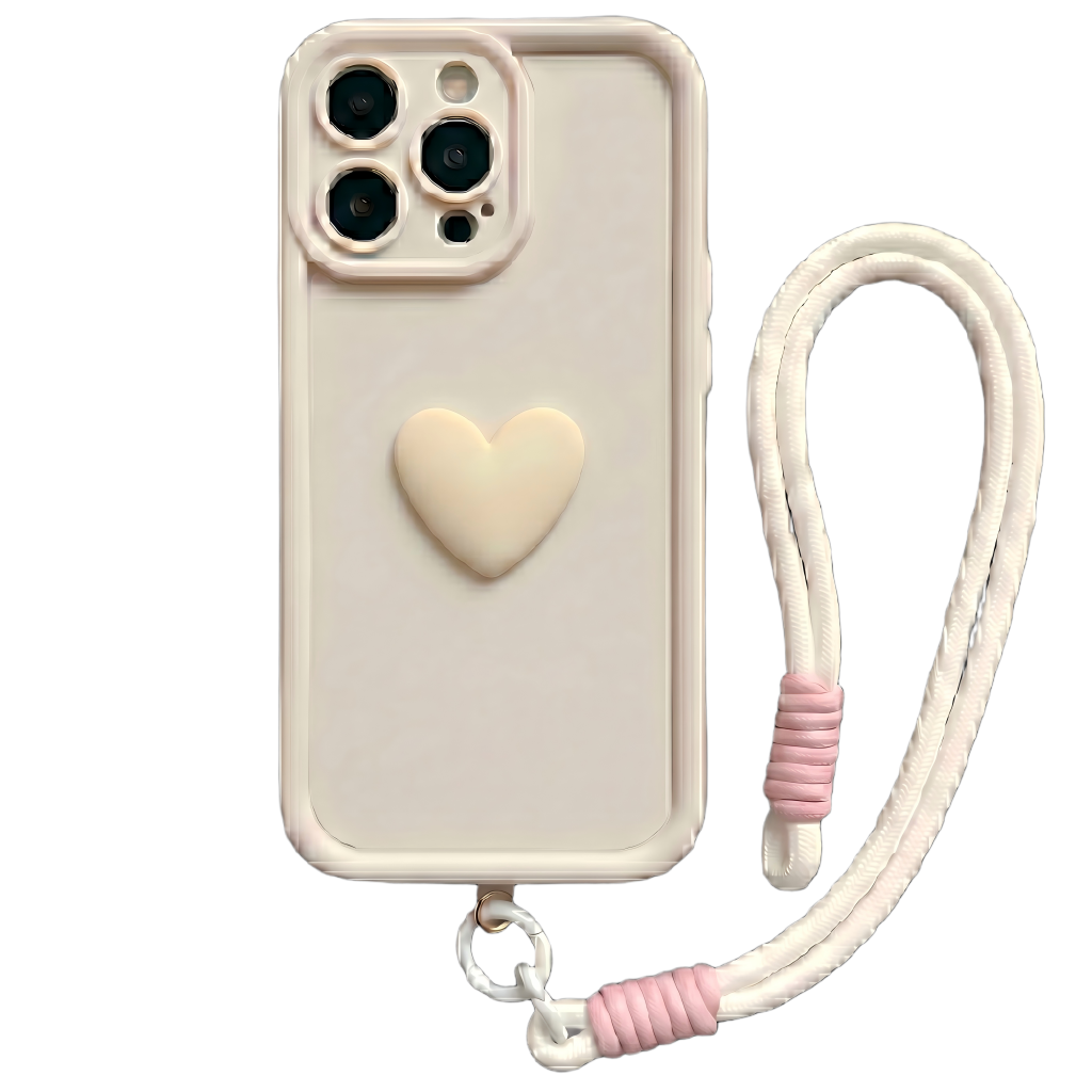 Personalized Name Macaron Series: Fashionable 3D Sweet Heart Case