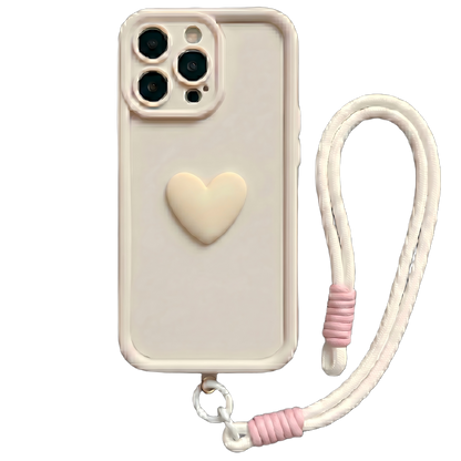 Personalized Name Macaron Series: Fashionable 3D Sweet Heart Case