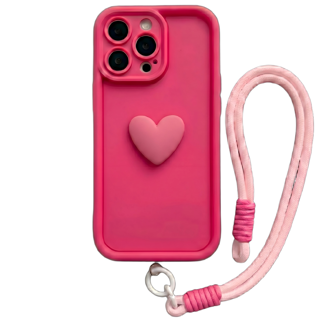 Personalized Name Macaron Series: Fashionable 3D Sweet Heart Case