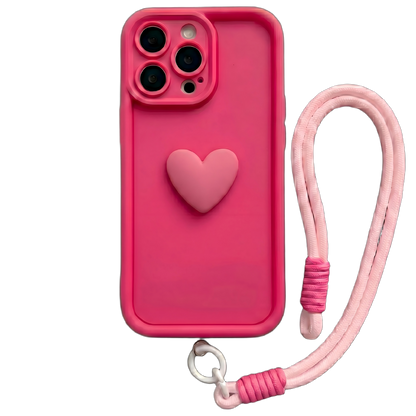 Personalized Name Macaron Series: Fashionable 3D Sweet Heart Case