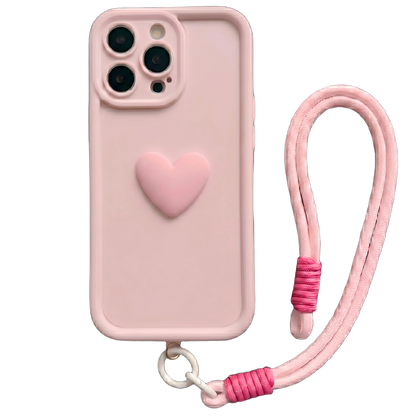 Personalized Name Macaron Series: Fashionable 3D Sweet Heart Case