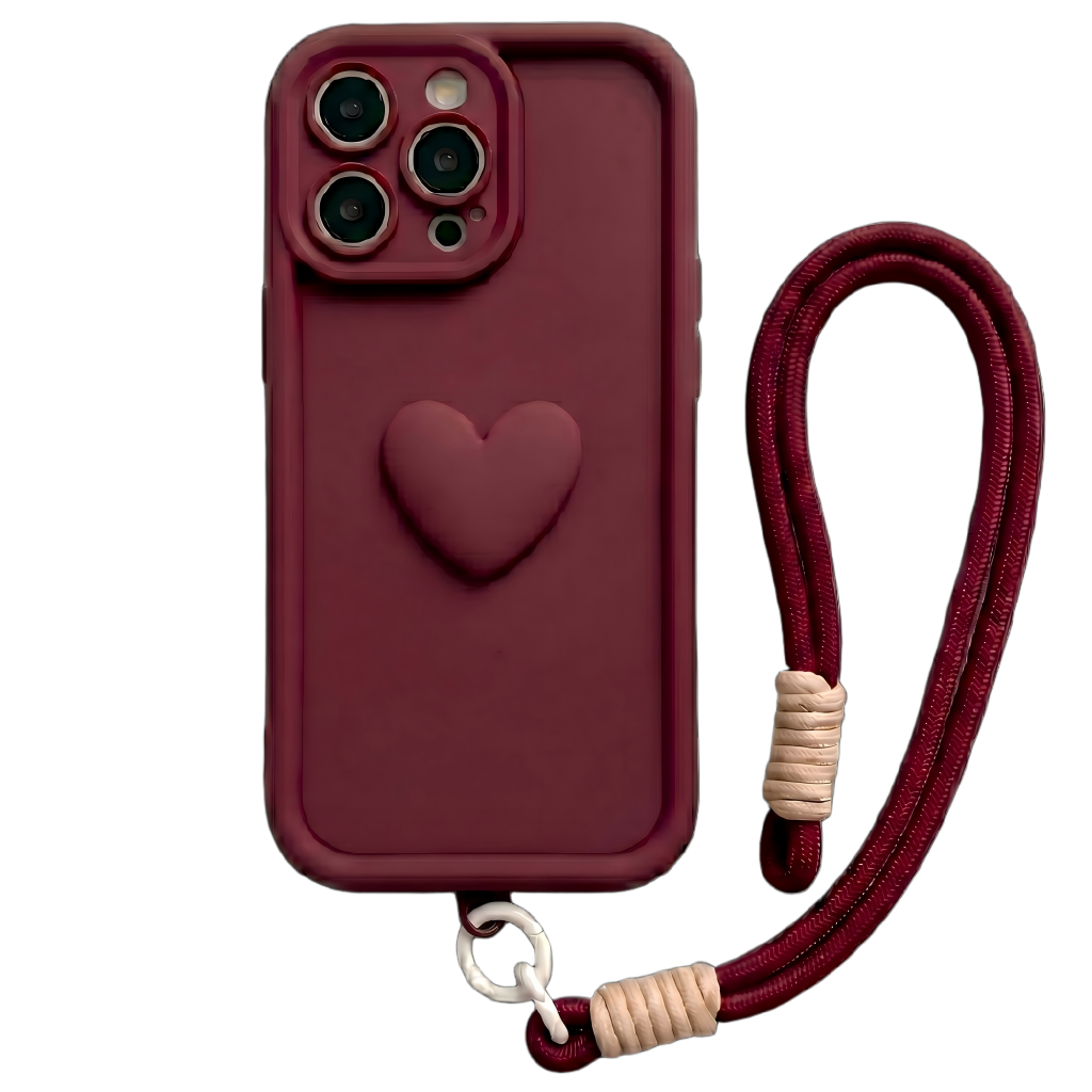 Personalized Name Macaron Series: Fashionable 3D Sweet Heart Case