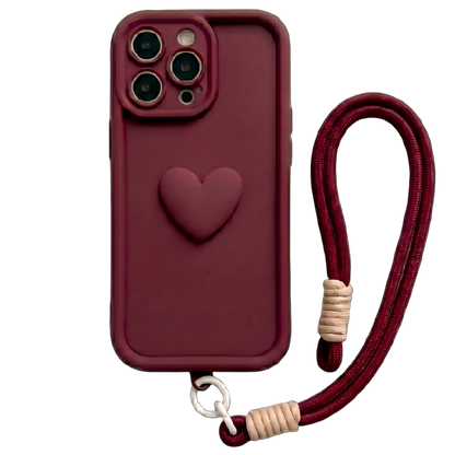 Personalized Name Macaron Series: Fashionable 3D Sweet Heart Case